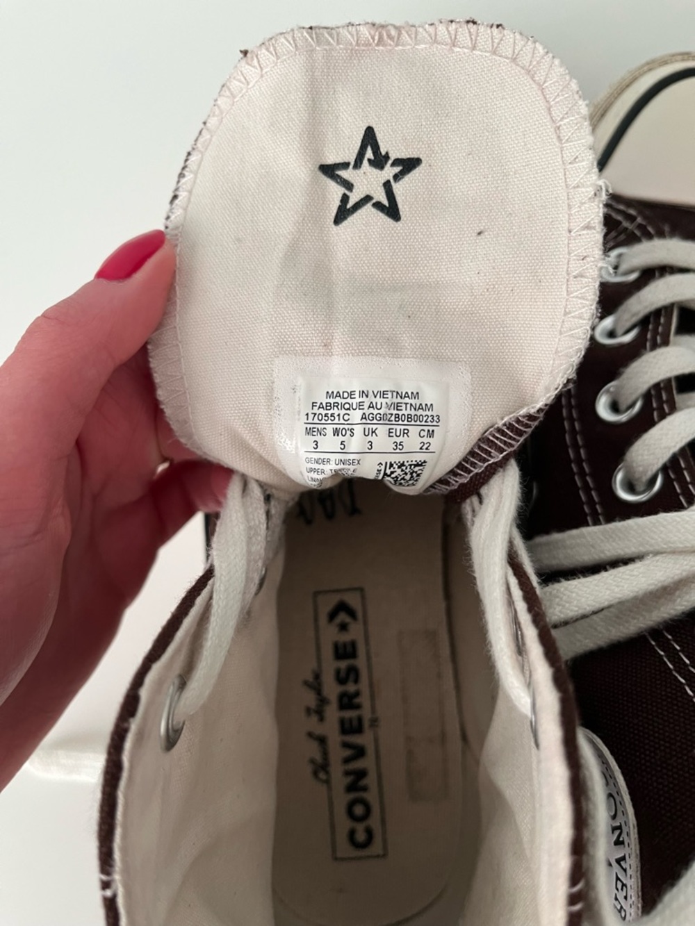 Converse High Top Sneakers - Brown & White - Picture 4 of 4